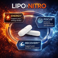 LIPONITRO Diet Pills That Work for Weight Management Support – 120 White Tablets