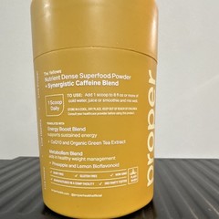 Proper Metabolism + Energy Boost Superfood Powder Pineapple Mango w/ 105mg Caff…