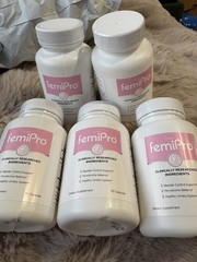 FemiPro Bladder Support Supplement Probiotic 5 Bottles 30 Capsules Per Box New