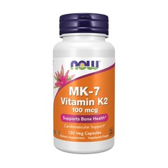 NOW Foods Supplements, MK-7 Vitamin K-2 100 mcg, 120 Count (Pack of 1), Cream