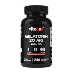 Melatonin 20mg High Potency Natural Sleep Aid Berry Flavor 240 Fast Dissolve TAB