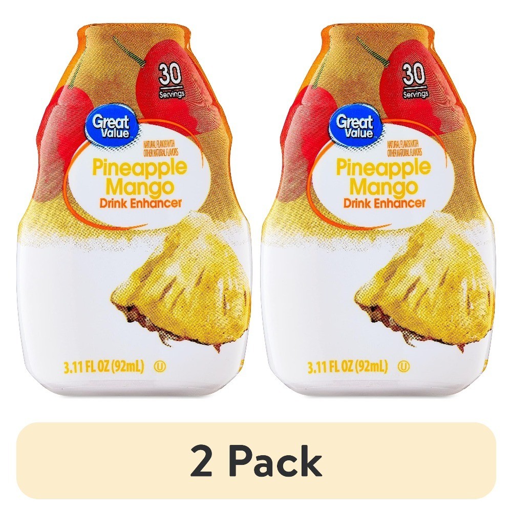 Tropical Pineapple Mango Liquid Drink Enhancer 2 Pack 3.11 fl oz Bottle