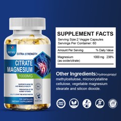 Magnesium Citrate Capsules Super Strong Effective Capsules 120/240/480 Softgels