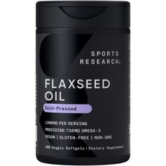 Vegan Flaxseed Oil 1200mg w/ ALA Omega 3 180 Softgels Non-GMO