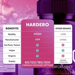 (5 Pack) Hardero Advanced Male Support Supplement Hard Ero 300 Capsules