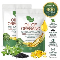 Vivonu Oil of Oregano & Black Seed Oil 300ct 2 Pack Herbal Immune Support Set