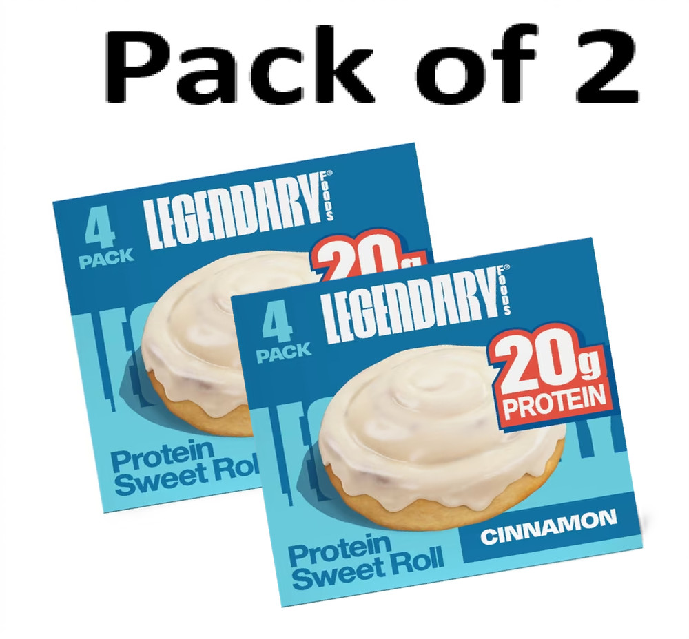 Legendary Foods Protein Sweet Roll Cinnamon Flavor 2 Pack High Protein Snack
