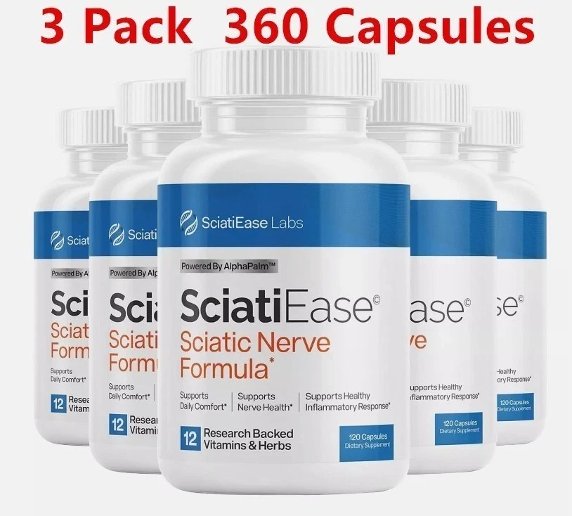 3 Pack SciatiEase Labs Sciati Ease Sciatic Nerve Formula 120 Cap NEW
