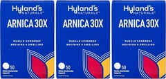 Hyland’s Arnica 30x 50 Tablets (3 Pack = 150 Tablets), Bruising, Swelling, Muscl