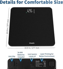 Durable Tempered Glass Weight Scale – 0.1lb Accuracy for Healthy Monitoring