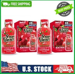 2 PACKS 5-hour ENERGY Shot, Regular Strength, Grape, 15 Count