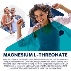 Magnesium L-threonate- Support Focus, Improved Sleep, Mood & Cognitive Abilities
