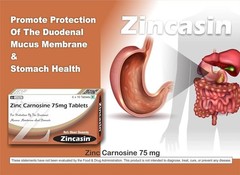 Zincasin Zinc L-Carnosine 75mg x60 | Gut, Immunity, Skin, Hair, Ulcer & IBS Supp
