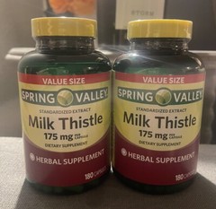 Spring Valley Milk Thistle Extract Dietary Supplement 175 Mg 180 Ct Ea Twin Pack