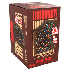 Legendary Foods Protein Pastry Chocolate Cake 4 Pack Protein Snack Gluten @RG