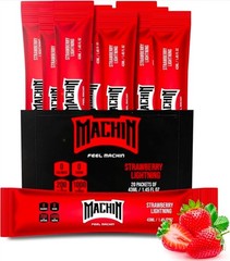 20 Pack MACHIN Ready to Drink Energy Shot Pouches (Strawberry Lightning) 1.45oz