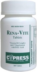 Cypress Pharmaceuticals Rena-Vite Vitamins Tablets 100 Count Pack of 3