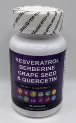 Resveratrol 6000Mg Berberine 3000Mg Grape Seed Extract 3000Mg EXP :12/26 FREE 🚢