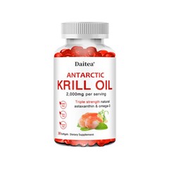 Antarctic Krill Oil 2000 mg Softgels | Omega-3 EPA, DHA, with Astaxanthin