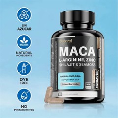 Maca L-arginine,Shilajit & Sea Moss 240pcs,Increase Muscle Mass,Improve Vitality