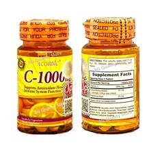 12X ACORBIC Vitamin C 1000 mg Mineral Antioxidant Immune Health Skin Vegetarian