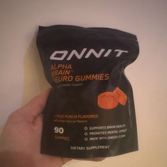 Onnit Alpha Brain Neuro Gummies Citrus Punch Brain Health Support 90 Gummies