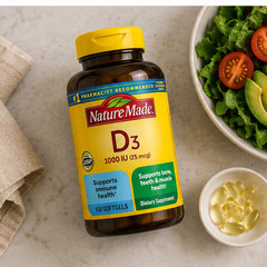 2 Pack Nature Made Vitamin D3 25 mcg. 1000 IU 650 Softgels