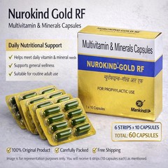 Nurokind Gold RF Multivitamin Mineral Capsules – 60 Capsules (6 Strips)
