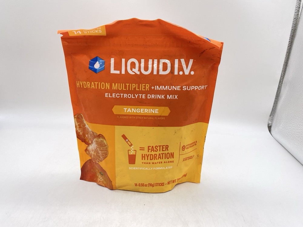 Liquid I.V. Hydration Multiplier + Immune Support, Tangerine, 14 Stick Pack