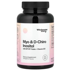 2 X Wholesome Story, Myo & D-Chiro Inositol with MTHF Folate + Vitamin D3, 120