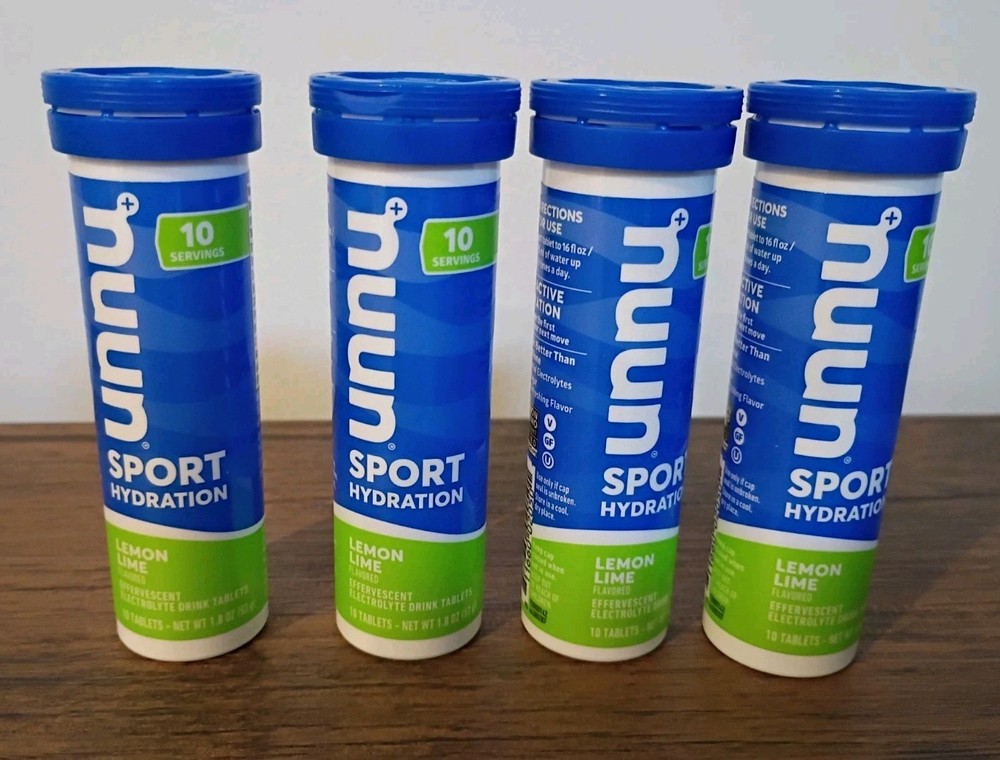 4 Pack Nuun Sport Hydration Lemon Lime, Expires 04/2027