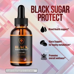 (3 Pack) Black Sugar Protect Drops Advanced Blood Support Supplement 90 Servings
