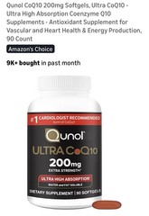 Qunol Ultra Coq10 200Mg 90 Softgels Ultra High Absorption Coenzyme Q10 Sup