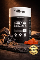 Man Matters Performance Shilajit Gummies (60ct) – Pure Himalayan Resin & KSM-66