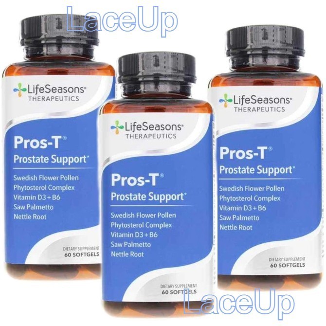 3x – LifeSeasons Pros-T Prostate Support 60 each, 180 Softgels ** Expire 2027 **
