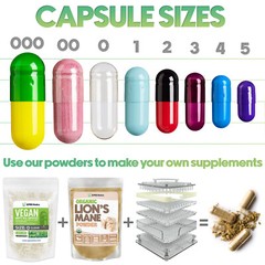 Size 0 Separated Clear Empty Gelatin Capsules Gelcaps Kosher Caps Pills