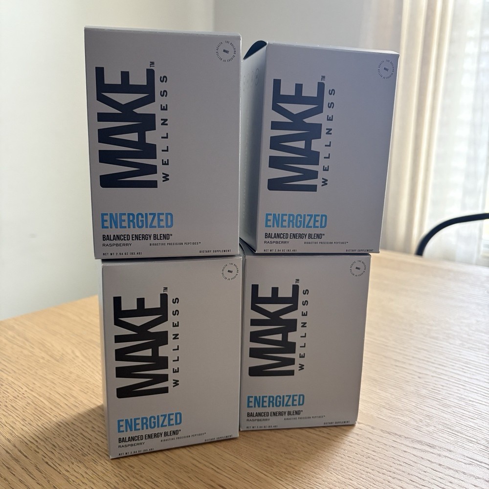 Make Wellness Energized Balanced Energy & Focus Drink Mix Raspberry 120 Servings
