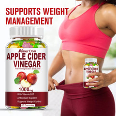Apple Cider Vinegar Gummies 60ct Weight Loss Appetite Suppressant Detox Cleanse