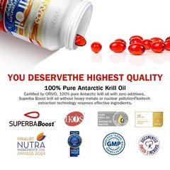 NYO3 Pure Antarctic Krill Oil Omega 3 Supplement Beyond Fish Oil with Choline…