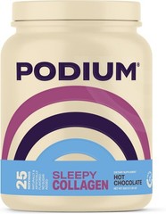 Podium Nutrition, Sleepy Collagen with Melatonin, Hot Chocolate, 25 Servings,
