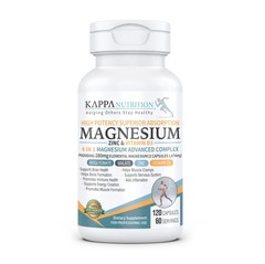 Kappa Nutrition Magnesium 4-in-1, 280mg Elemental 120 Count (Pack of 1)