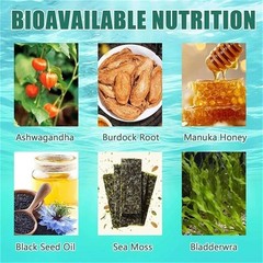 16 in 1 Organic Sea Moss Gummy Irishmoss Extract 6000Mg Green Apple Flavor