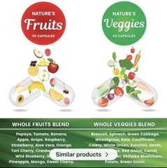 LineOne Balanced and Natural Whole Food Fruits and Veggies Dietary 180 Caps