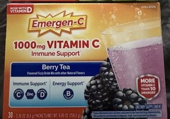 Emergen-C 60 Packets Vitamin B C D ZINC 2 x 30 BERRY TEA EmergenC IMMUNE SUPPORT