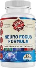 Neuro Focus Formula | Supports Mental Clarity & Focus | Vitamin A,C,D,E,B6 | Glu