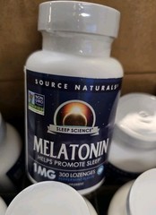 2- bottles of Source Naturals Melatonin 1.mg, Peppermint, 300 lozenges each =600