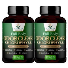 VITAMISAN OdorClear Chlorophyll Capsules – Internal Deodorant – 120 Caps