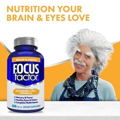 Focus Factor Adults Brain and Vision Supplement, 120 120 Count (Pack of 1)