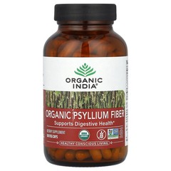 2 X Organic India, Organic Psyllium Fiber, 180 Veg Caps (0.52 g per Capsule)