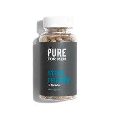 Pure for Men Stay Ready Fiber Supplement 60 Capsules Exp 04/2026
